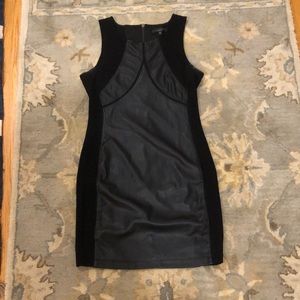Black leather dress
